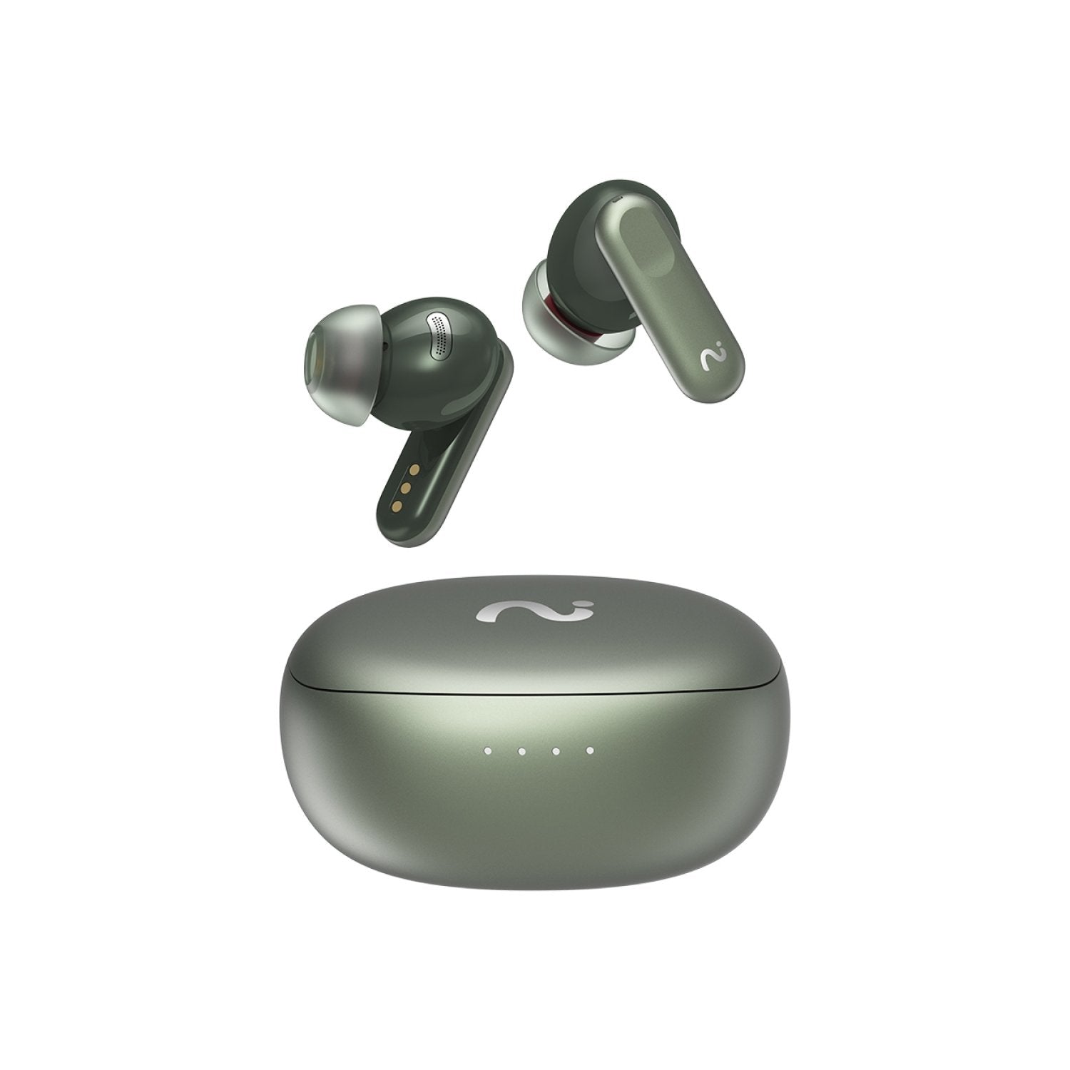 VIAIM Nano+ AI Earbuds in Green Front View