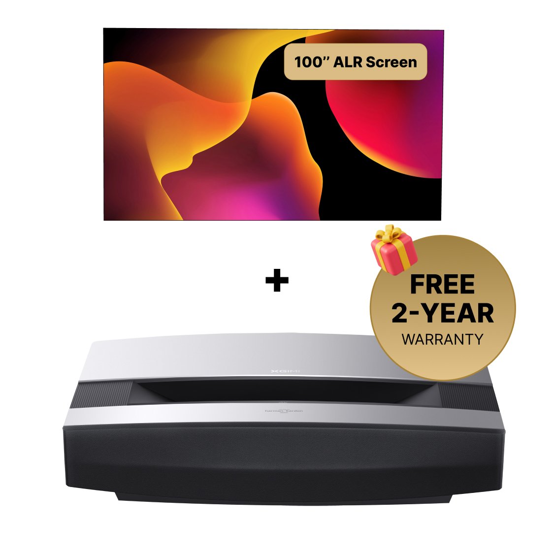 XGIMI Aura Projector + 100'' ALR Screen Bundle and Free 1-Year Extended Warranty Service Holiday KV