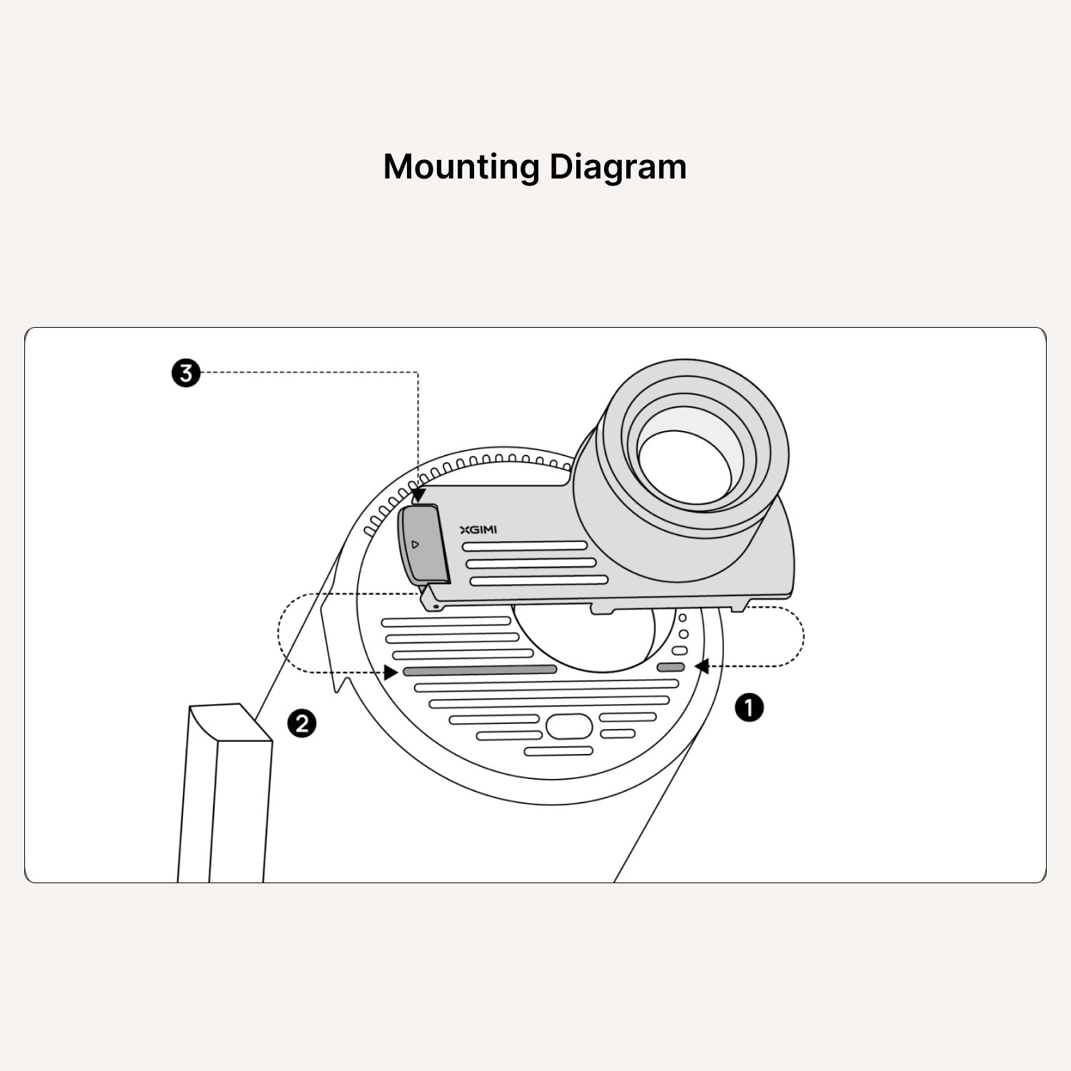 XGIMI Creative Optical Filter Mounting Diagram