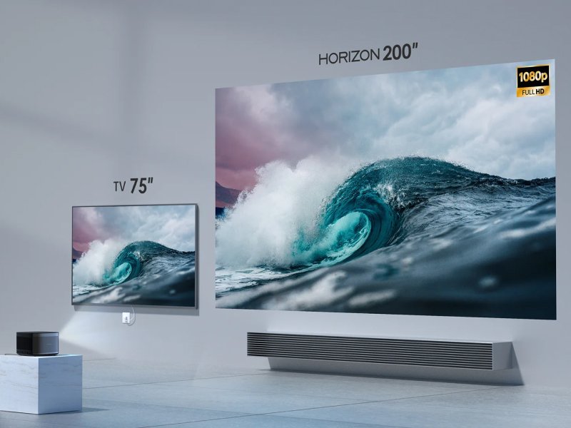 Experience the crystal clear 1080p image quality and a massive 200" screen with XGIMI Horizon.