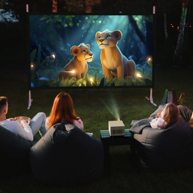 XGIMI Horizon Ultra 4K Projector Lifestyle: Family Outdoor