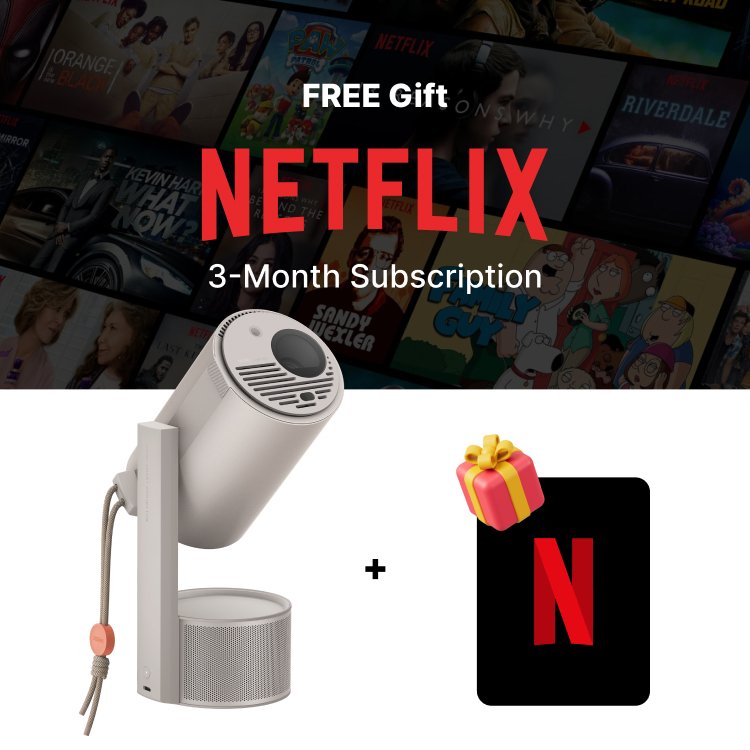 XGIMI MoGo 3 Pro Projector and Free 3-month Netflix Holiday Banner