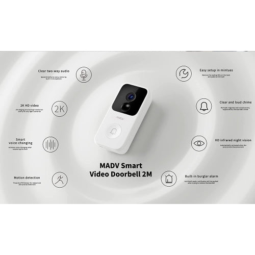 MADV 2K Smart Doorbell 2M