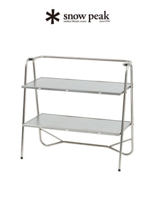 [New Arrivals] Japan Snow Peak Outdoor Camping Kitchen Table Stainless Steel Shelf Picnic Stand - lv-310