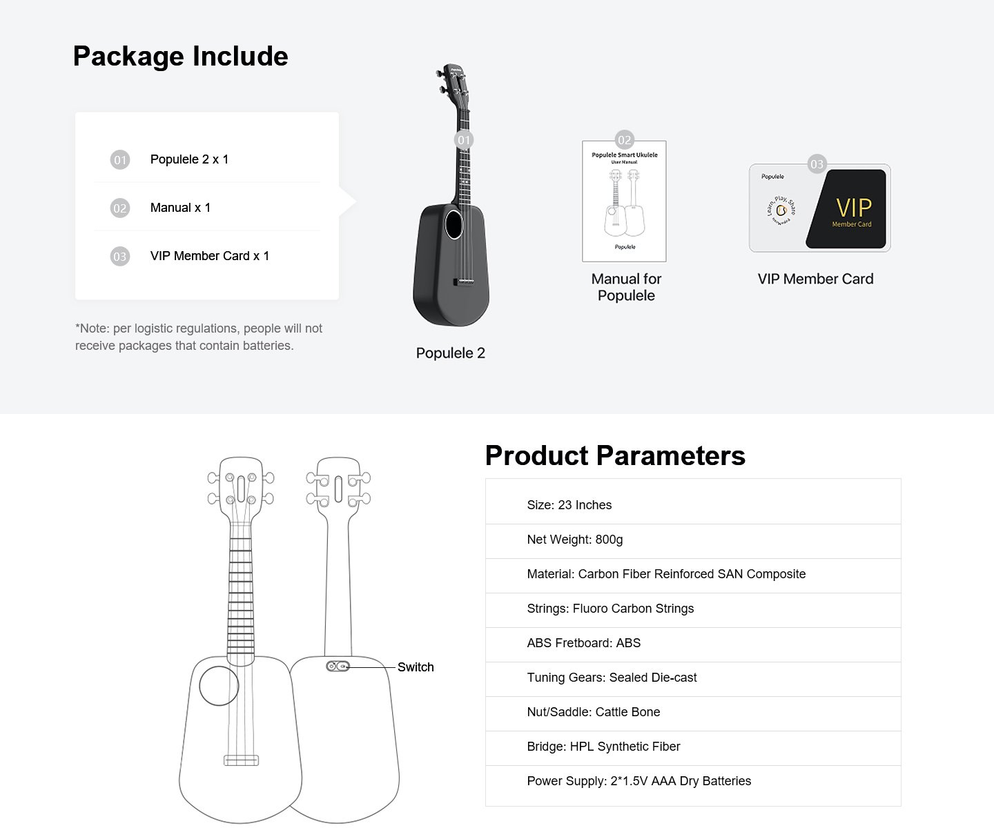 Populele 2 Smart Concert Ukulele